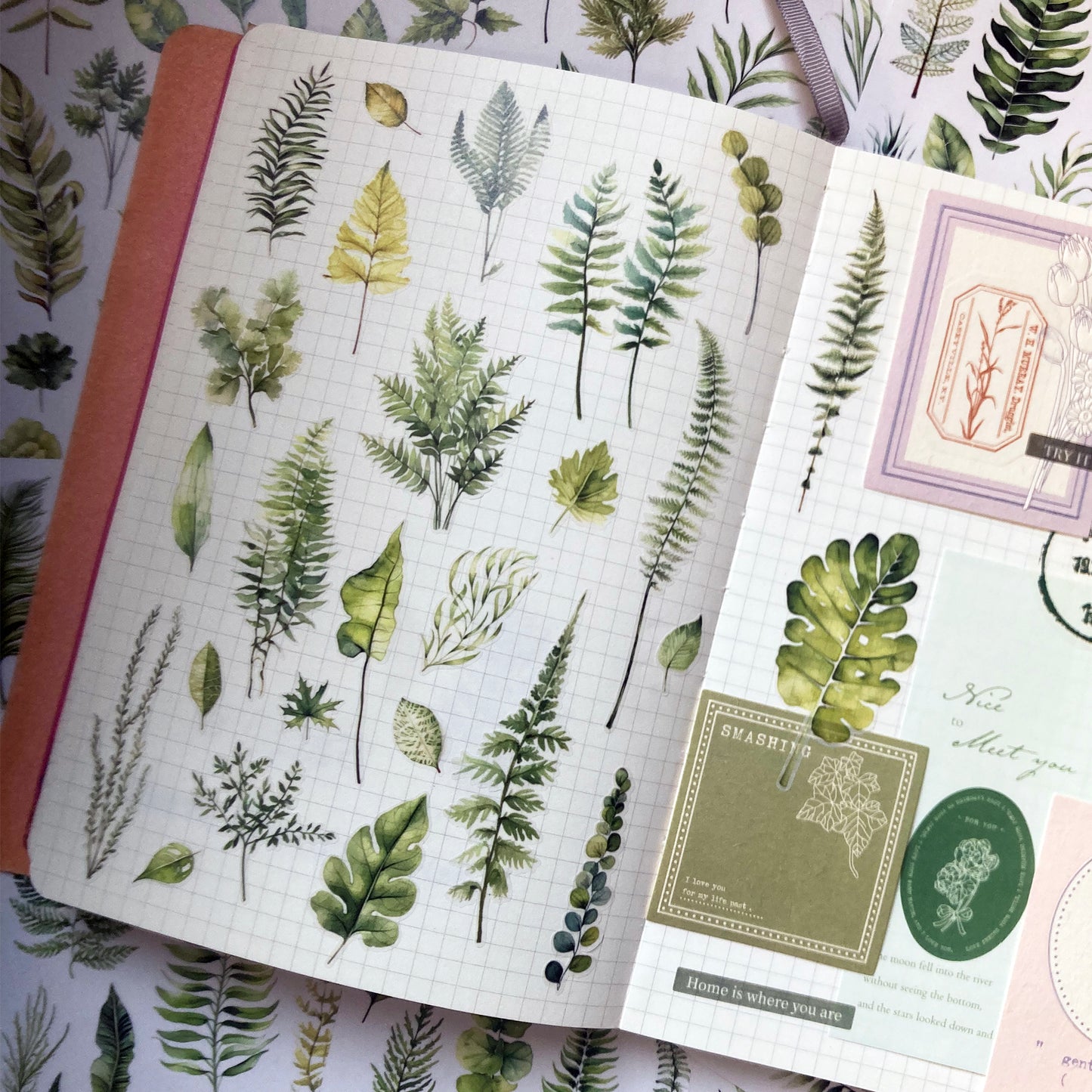 Greenery Leaves Planner Stickers Adhesive Aesthetic Botanicals Plants Stickers for Calendar Scrapbooking Embellishment DIY Art Crafts Journaling Accessories for Planners and Nature Lovers