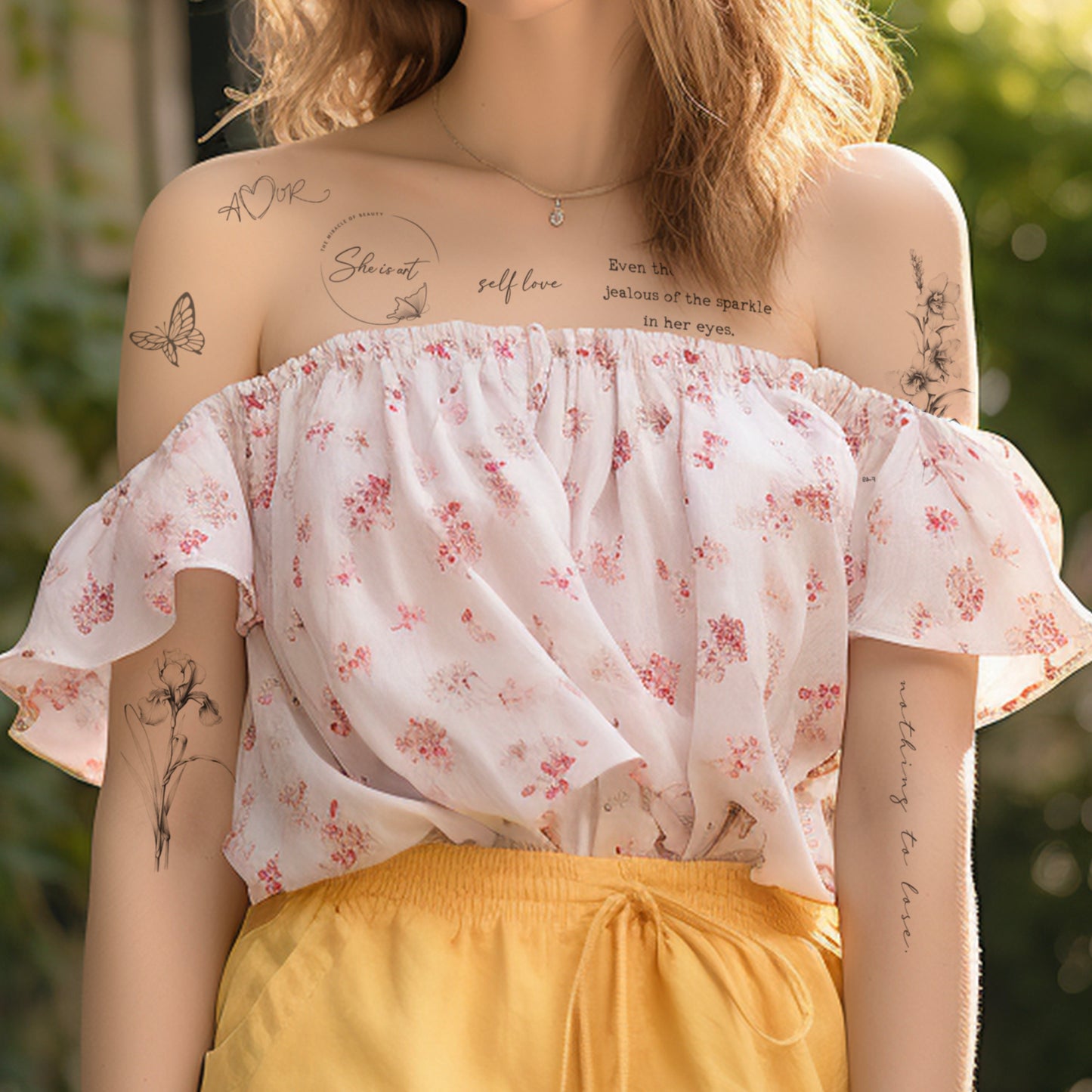 Realistic Temporary Tattoos - 60 Sheets Small Fake Tattoos Version II