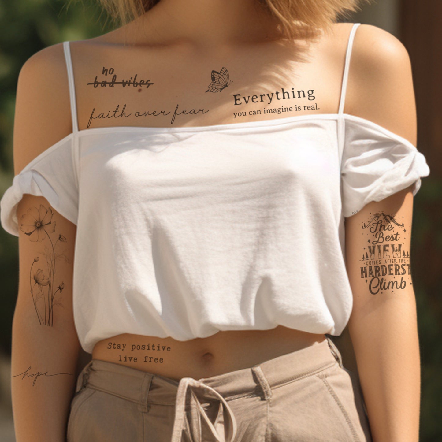 Realistic Temporary Tattoos - 60 Sheets Small Fake Tattoos Version II