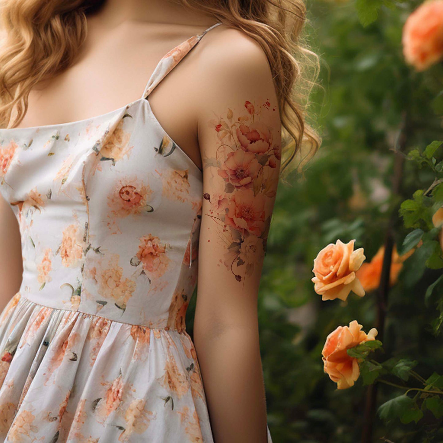 Everjoy Flower Temporary Tattoos Sleeve Sheets