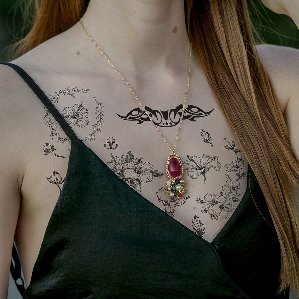 Black Elements Vintage Temporary Tattoos