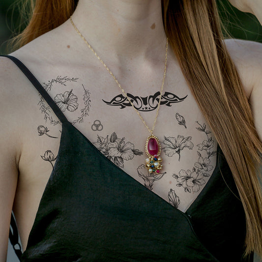 Black Elements Vintage Temporary Tattoos