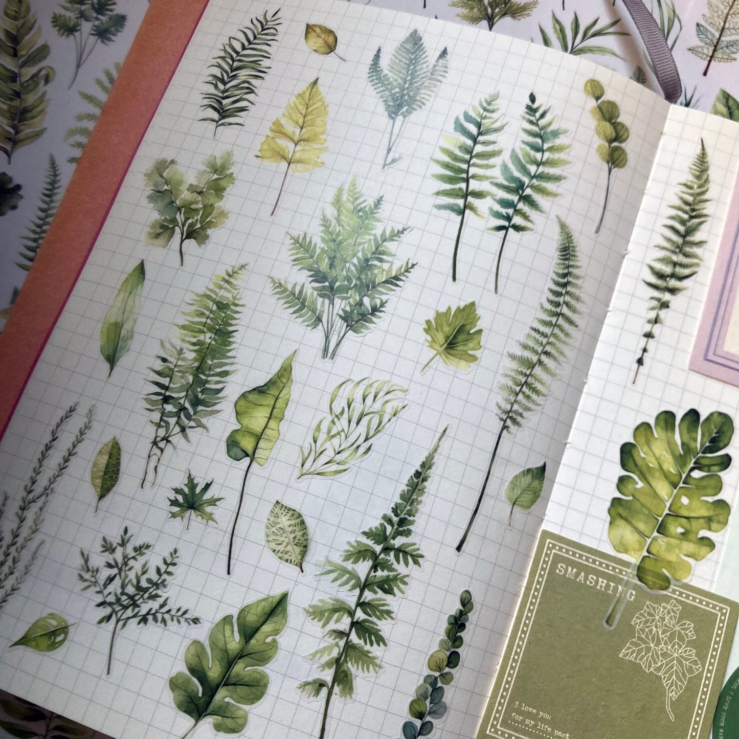 Greenery Leaves Planner Stickers Adhesive Aesthetic Botanicals Plants Stickers for Calendar Scrapbooking Embellishment DIY Art Crafts Journaling Accessories for Planners and Nature Lovers