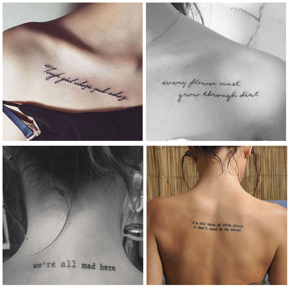 inspirational quotes scriptures affirmation manifestation words tattoos temporary removable tattoo stickers