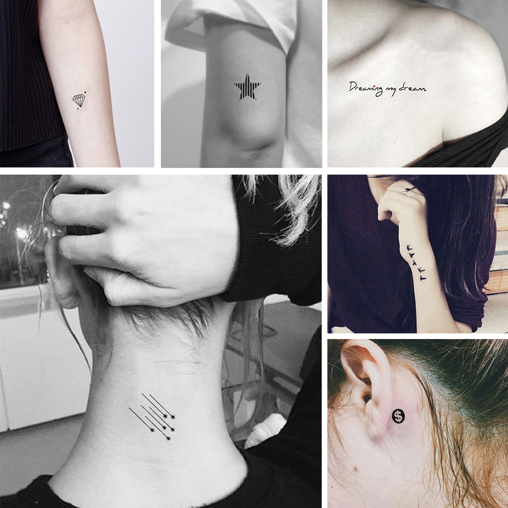 Tiny Cute Doodles Temporary Tattoos Set for Kids and Adults - EverjoyLife