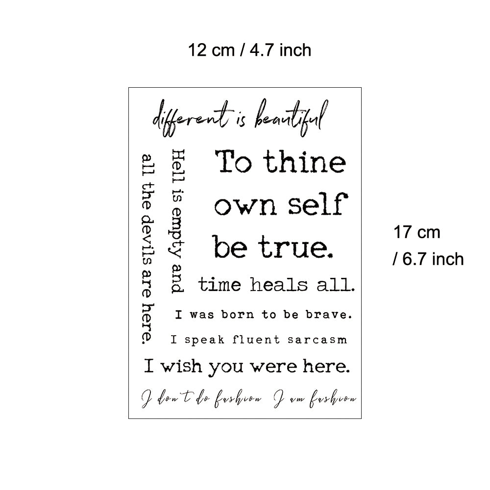 Cursive Words Temporary Tattoos