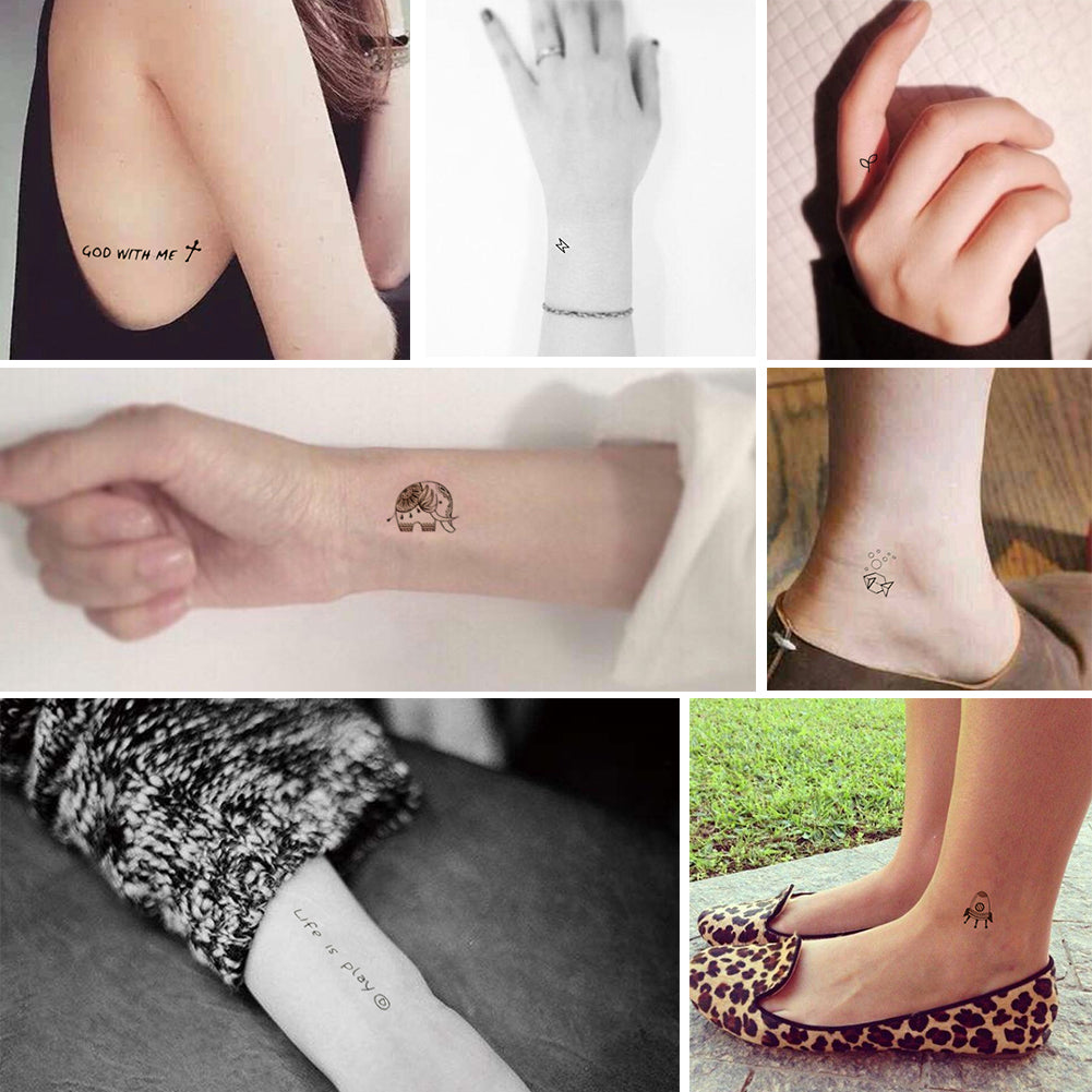Tiny Cute Doodles Temporary Tattoos Set for Kids and Adults - EverjoyLife