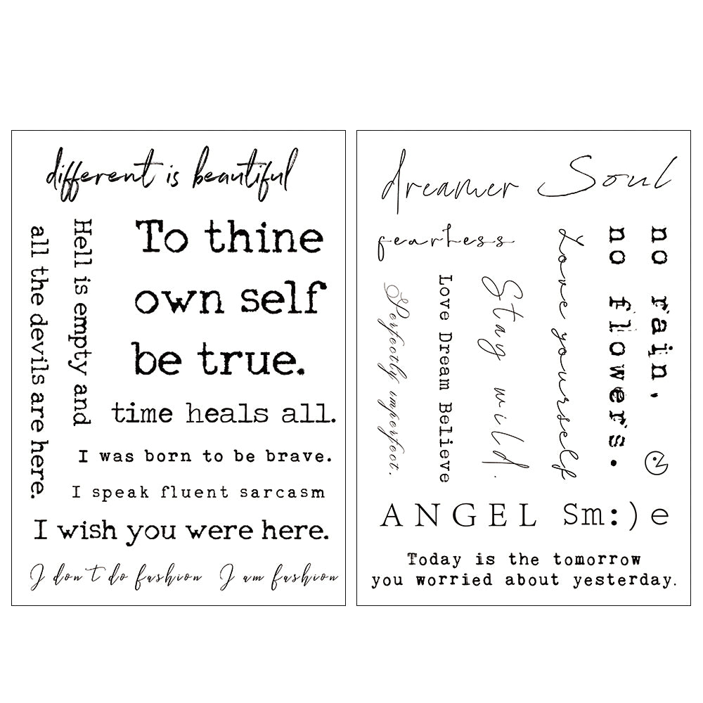 Cursive Words Temporary Tattoos