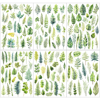 Greenery Leaves Planner Stickers Adhesive Aesthetic Botanicals Plants Stickers for Calendar Scrapbooking Embellishment DIY Art Crafts Journaling Accessories for Planners and Nature Lovers