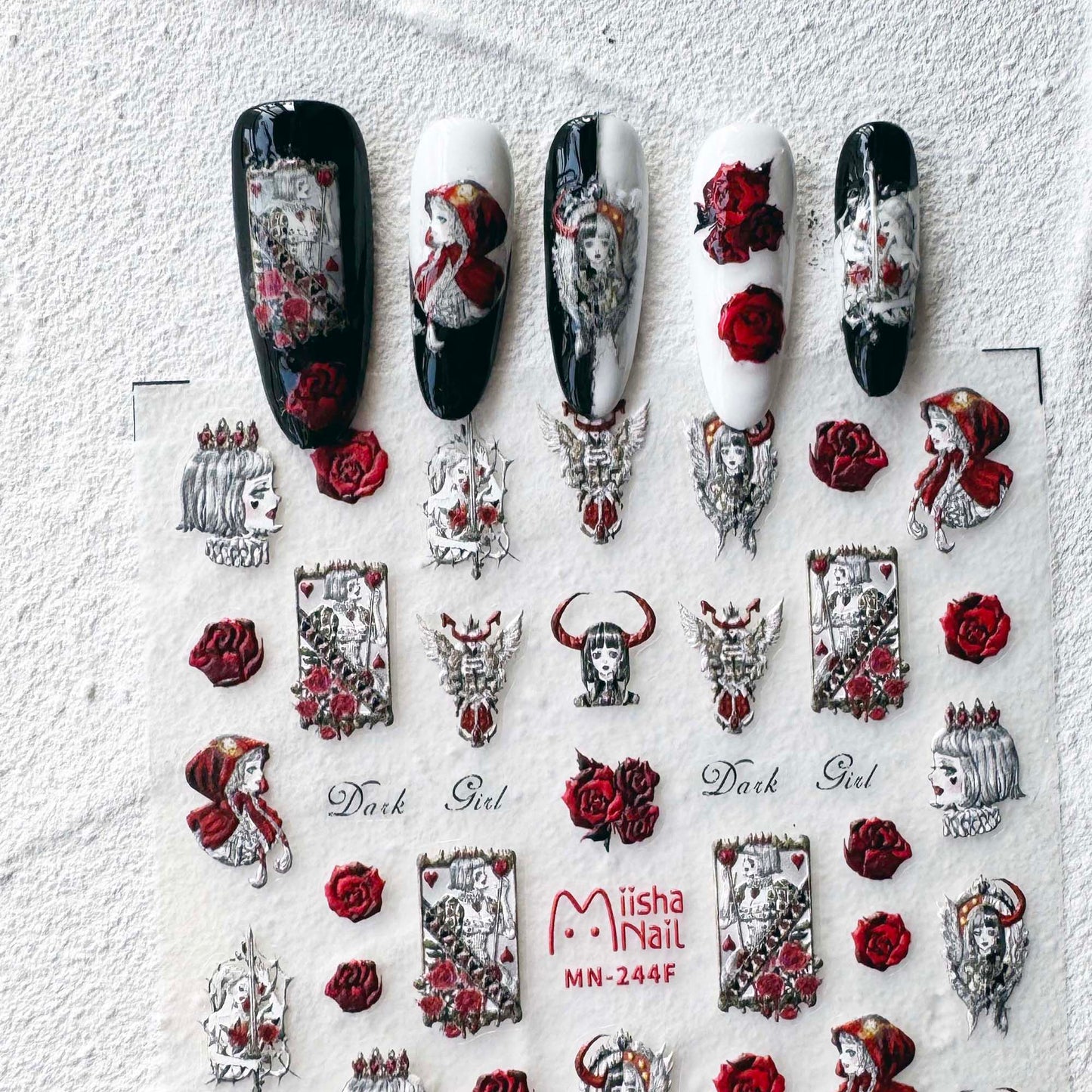 Black Fairy Tale 5D Nail Art Stickers