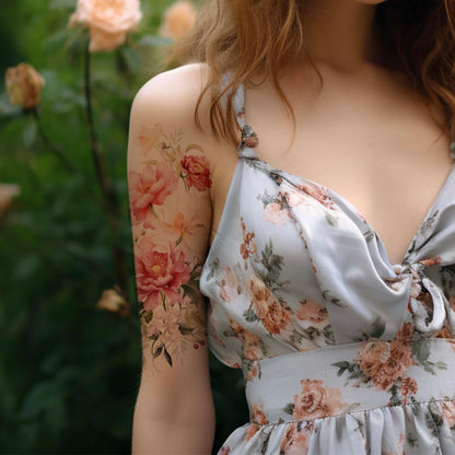 Everjoy Flower Temporary Tattoos Sleeve Sheets