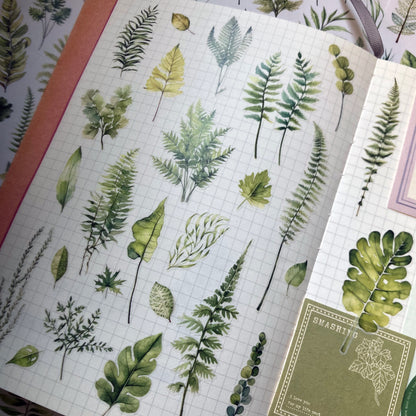 Greenery Leaves Planner Stickers Adhesive Aesthetic Botanicals Plants Stickers for Calendar Scrapbooking Embellishment DIY Art Crafts Journaling Accessories for Planners and Nature Lovers