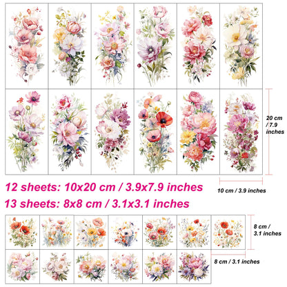 Everjoy Flower Temporary Tattoos Sleeve Sheets