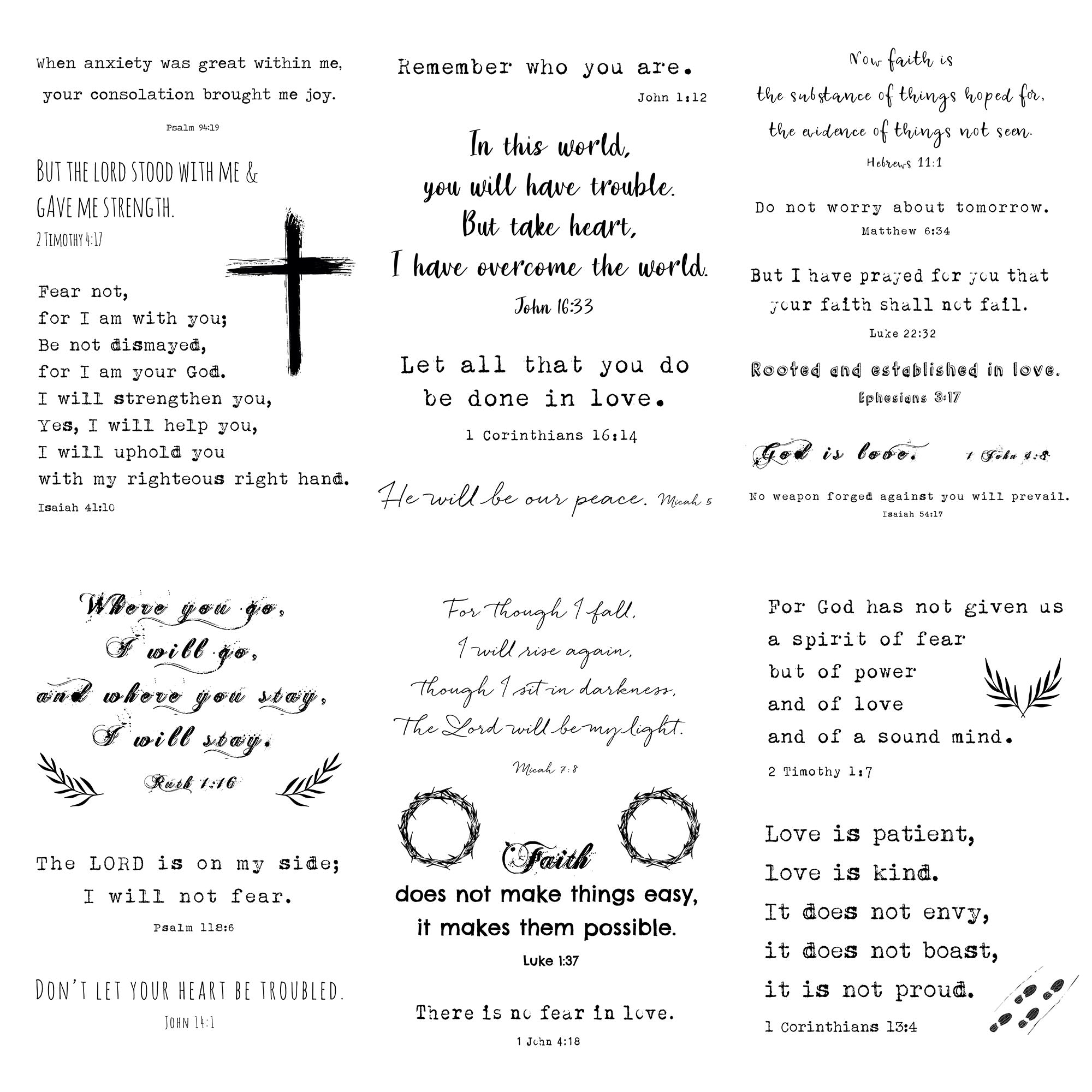 Everjoy Inspirational Christian Quotes Bible Verses Temporary Tattoos –  EveryMarket