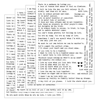 Love Quotes Typewriter Words Stickers