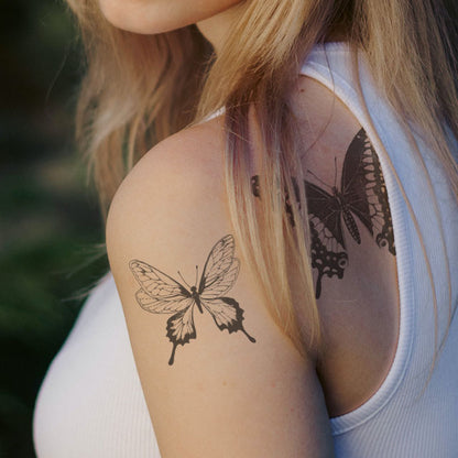 butterfly tattoos for women arm hand back shoulder chest removable tattoos small temporary tattoo designs unique cute female classy tattoos
