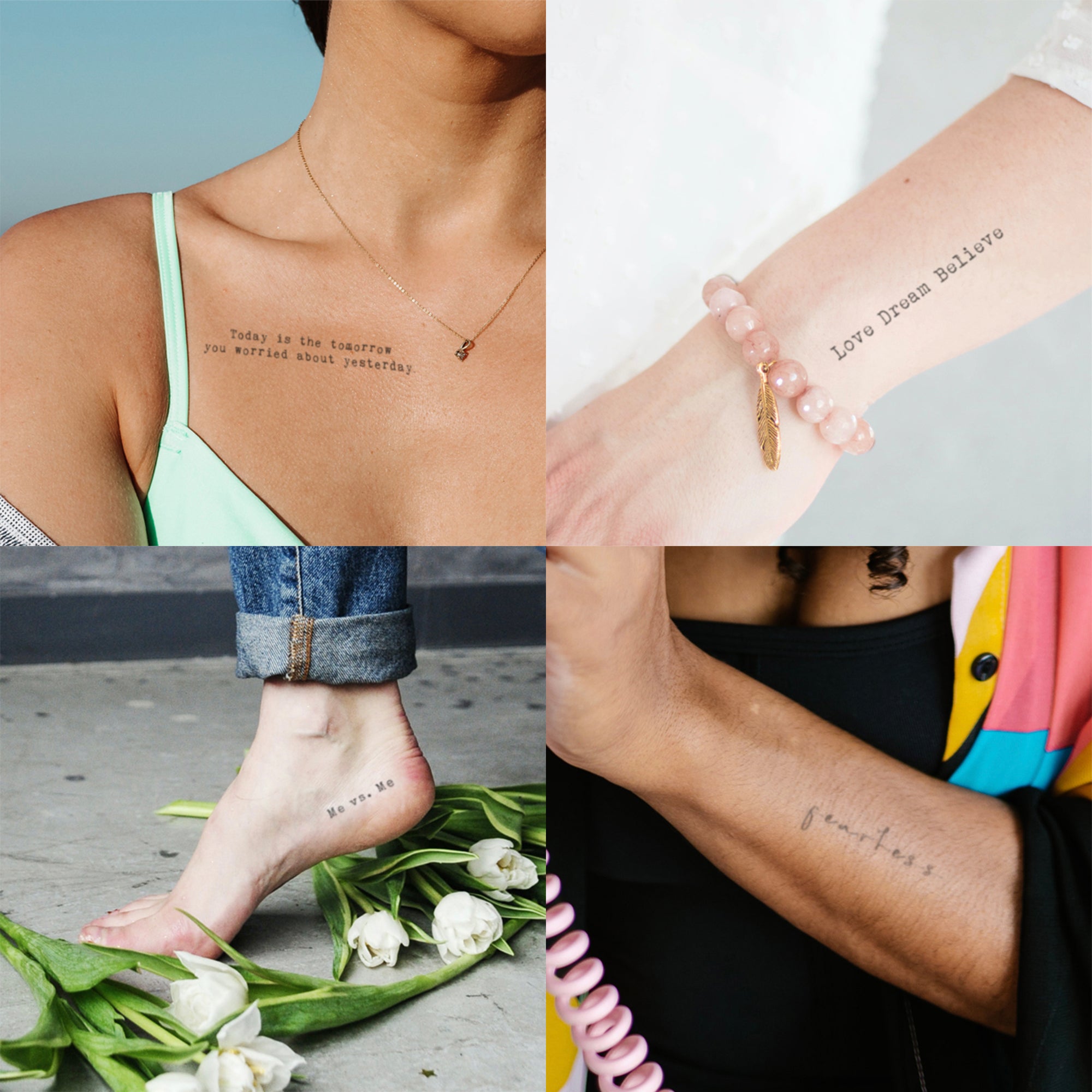 40 Simplistic Quote Tattoo Ideas - Brighter Craft | Tattoo quotes, Tattoos,  Inspirational tattoos