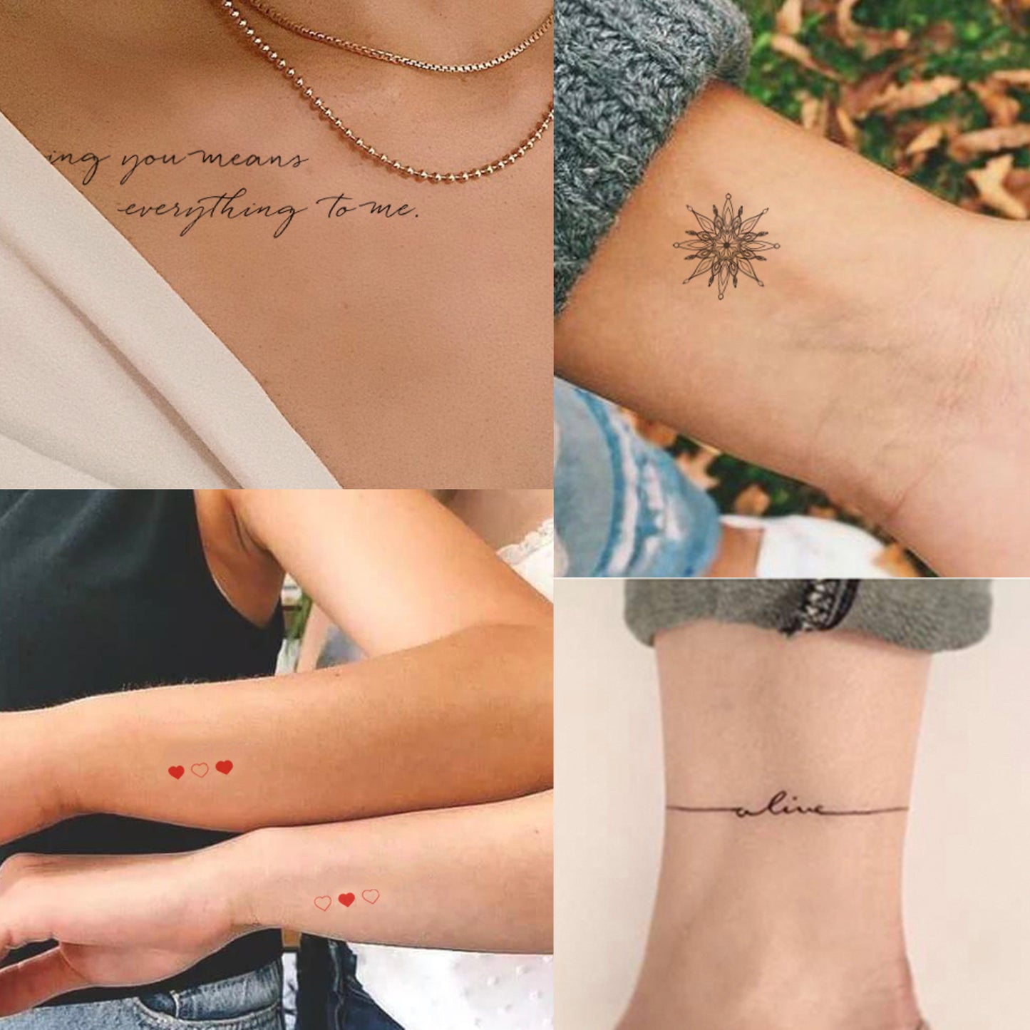 inspirational quotes scriptures cursive words tattoos on women shoulder cute tiny mini small hearts stars tattoos simple alive line bracelet wrist ankle tattoo stickers