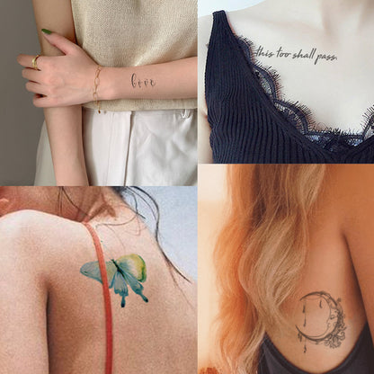 love small hearts tattoos inspirational quotes scriptures tattoos watercolor butterfly tattoo on women back boho style crescent moon tattoo designs