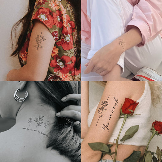 small tattoos for women cute flowers rose tattoos self love healing growth meaningful wrist hand tattoos