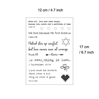 Bible Love Verses Temporary Tattoos